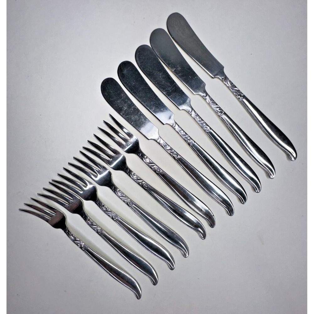 Acsons Dignity Stainless Flatware Silverware 11 Pc Cocktail Fork Butter Knives
